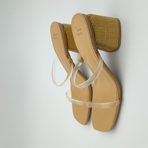New A New Day Clear Strappy Slip-on Heel - Picture 6 of 9